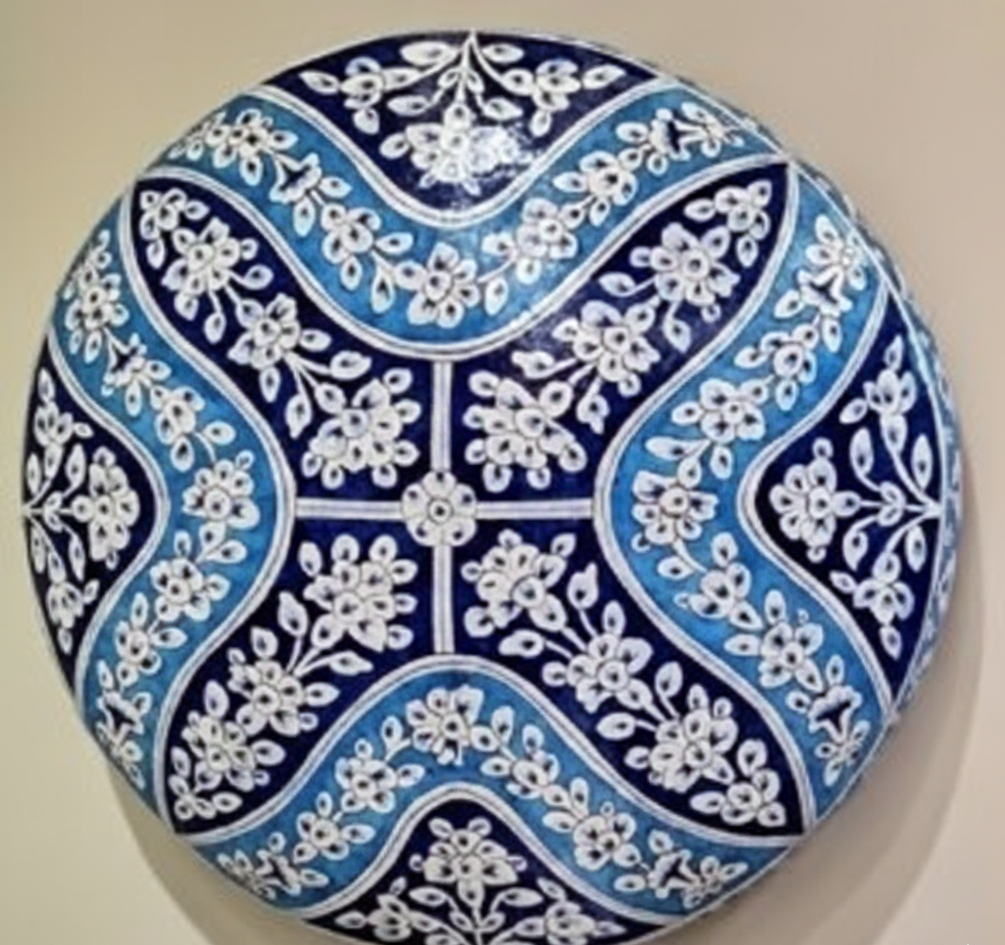 Floral vine patterns.