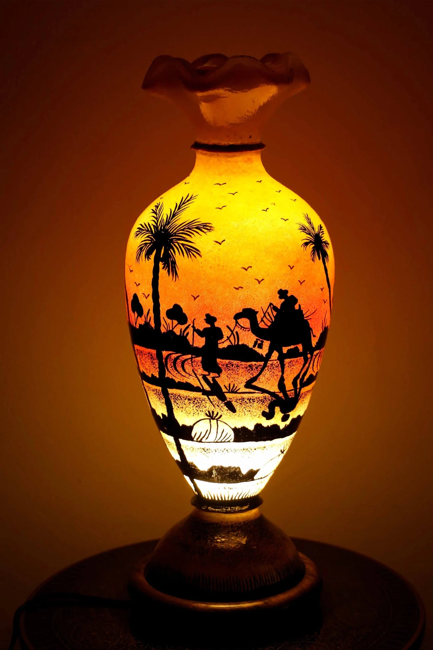 Desert Painted Vase Lamp