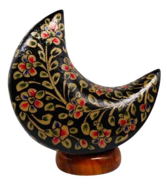 Floral Crescent moon lamp
