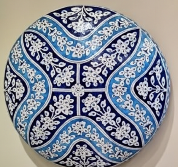 Floral vine patterns.